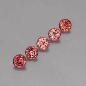 Granato malese naturale arancione da 4,16 ct, taglio rotondo, VS
