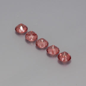 Granato malese naturale arancione da 4,16 ct, taglio rotondo, VS
