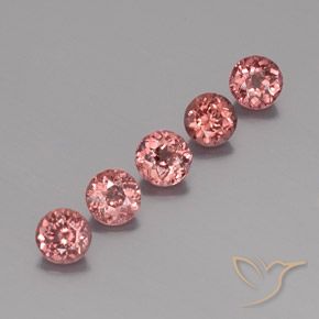 Gemme di Granato malese Rosa intenso rosa naturale da 4.07 ct, Rotondo, VS