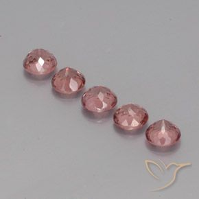 Gemme di Granato malese Rosa intenso rosa naturale da 4.07 ct, Rotondo, VS