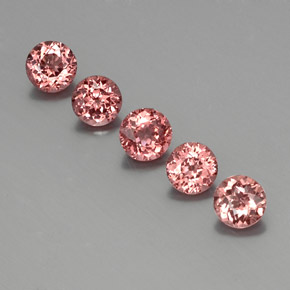 Granato malese naturale arancione da 3,92 ct, taglio rotondo, VS