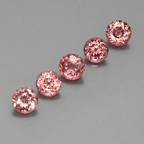 Granato malese naturale arancione da 3,92 ct, taglio rotondo, VS
