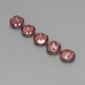 Gemme di Granato malese Rosa arancio naturale da 3.88 ct, Taglio rotondo, VS
