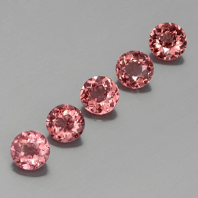 Granato malese naturale rosa aranciato da  ct, taglio rotondo, VS