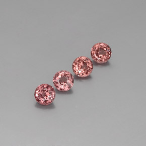 Granato malese naturale rosa da 3,30 ct, taglio rotondo, VS