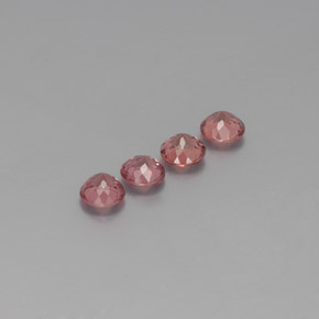 Granato malese naturale rosa da 3,30 ct, taglio rotondo, VS