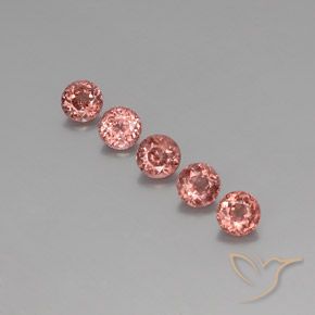 4.48ctw Naturale rosa lampone Granato malese, Rotondo, VS