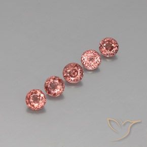 Gemme di Granato malese rosa lampone naturale da 4.48 ct, Rotondo, VS