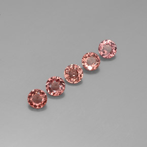 Granato malese naturale rosa da 3,45 ct, taglio rotondo, VS