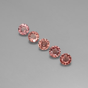 Granato malese naturale rosa da 3,45 ct, taglio rotondo, VS