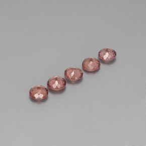 Granato malese naturale rosa da 3,45 ct, taglio rotondo, VS