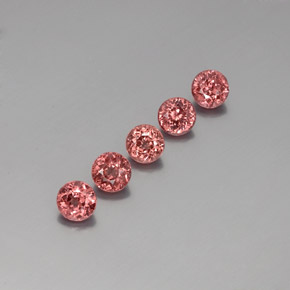 Granato malese naturale rosa da  ct, taglio rotondo, VS