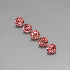 Granato malese naturale rosa da  ct, taglio rotondo, VS