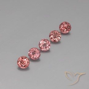 Gemme di Granato malese Rosa rosa naturale da 4.38 ct, Rotondo, VS