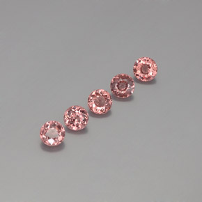 Granato malese naturale rosa da 2,95 ct, taglio rotondo, VS