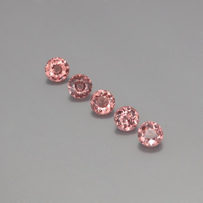 Granato malese naturale rosa da 2,95 ct, taglio rotondo, VS