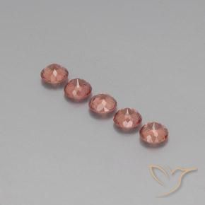 Gemme di Granato malese Rosa medio naturale da 4.49 ct, Rotondo, VS