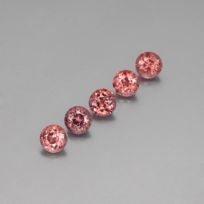 Granato malese naturale arancione da 4,47 ct, taglio rotondo, VS