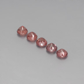 Granato malese naturale arancione da 4,47 ct, taglio rotondo, VS