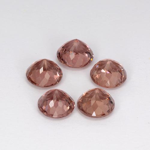 Gemme di Granato malese Rosa arancio naturale da 4.72 ct, Taglio rotondo, VS
