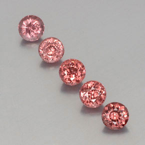 Granato malese naturale rosa da  ct, taglio rotondo, VS