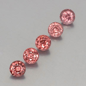 Granato malese naturale rosa da  ct, taglio rotondo, VS