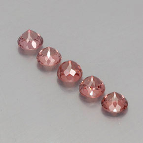Granato malese naturale rosa da  ct, taglio rotondo, VS