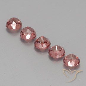 Gemme di Granato malese rosa lampone naturale da 4.32 ct, Rotondo, VS