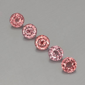 Granato malese naturale rosa da  ct, taglio rotondo, VS
