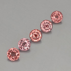 Granato malese naturale rosa da  ct, taglio rotondo, VS