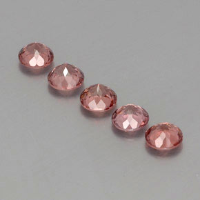 Granato malese naturale rosa da  ct, taglio rotondo, VS