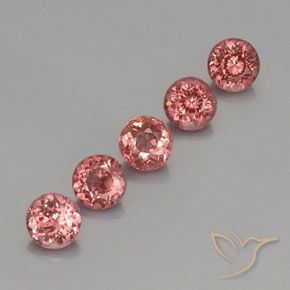 Gemme di Granato malese rosa lampone naturale da 4.06 ct, Rotondo, VS