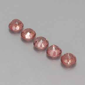 Gemme di Granato malese Rosato naturale da 3.51 ct, Taglio rotondo, VS