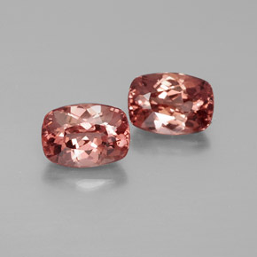 Granato malese naturale rosa da  ct, taglio a cuscino, VS