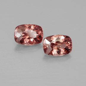 Granato malese naturale rosa da  ct, taglio a cuscino, VS