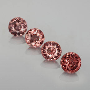 Granato malese naturale rosa da  ct, taglio rotondo, VS