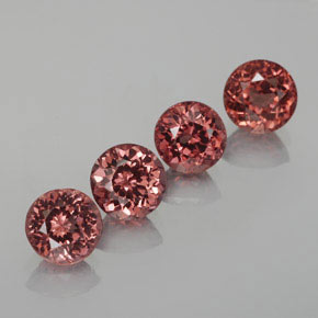 Granato malese naturale rosa da 4,17 ct, taglio rotondo, VS