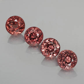 Granato malese naturale rosa da 4,17 ct, taglio rotondo, VS