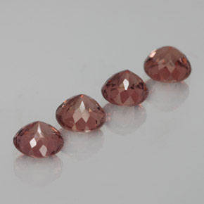 Granato malese naturale rosa da 4,17 ct, taglio rotondo, VS