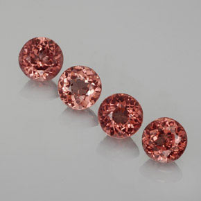 Granato malese naturale rosso da 3,47 ct, taglio rotondo, VS