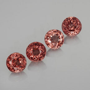 Granato malese naturale rosso da 3,47 ct, taglio rotondo, VS