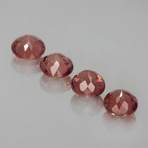 Granato malese naturale rosso da 3,47 ct, taglio rotondo, VS