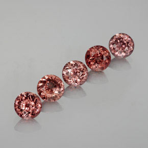 Granato malese naturale rosa rosato da  ct, taglio rotondo, VS