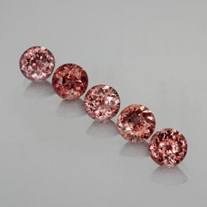 Granato malese naturale rosa rosato da  ct, taglio rotondo, VS