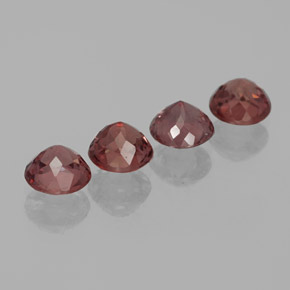 Gemme di Granato malese Rosa medio naturale da 3.23 ct, Taglio rotondo, VS