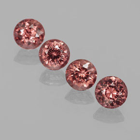 Gemme di Granato malese Rosato naturale da 3.23 ct, Taglio rotondo, VS