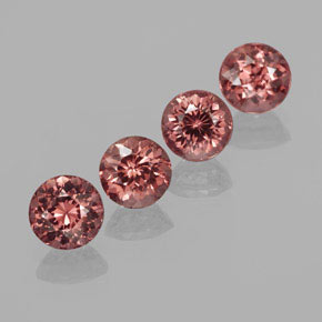 Gemme di Granato malese Rosato naturale da 3.23 ct, Taglio rotondo, VS