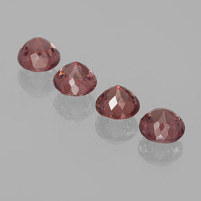 Gemme di Granato malese Rosato naturale da 3.23 ct, Taglio rotondo, VS