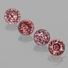 3.21ctw Naturale Rosa scuro Granato malese, Rotondo, VS
