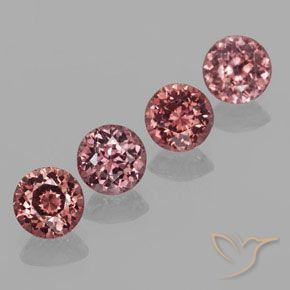 Gemme di Granato malese Rosa scuro naturale da 3.21 ct, Rotondo, VS